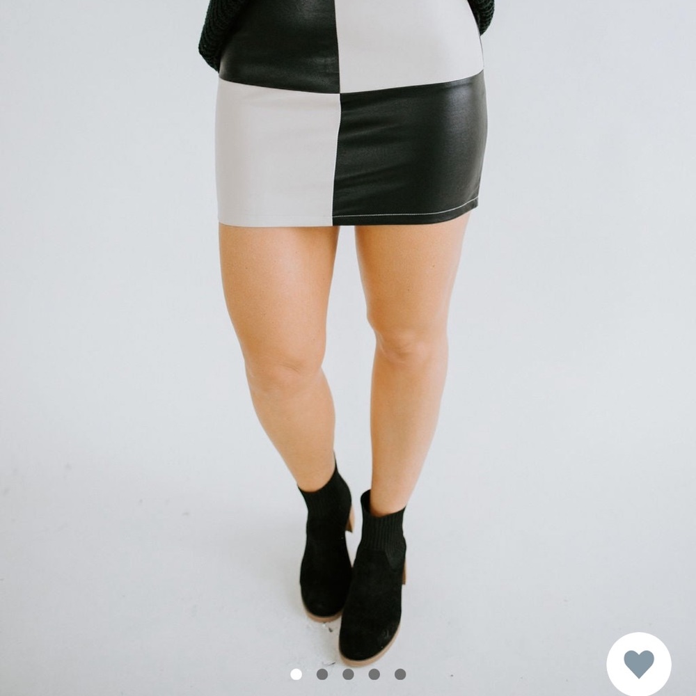 Faux leather skirt